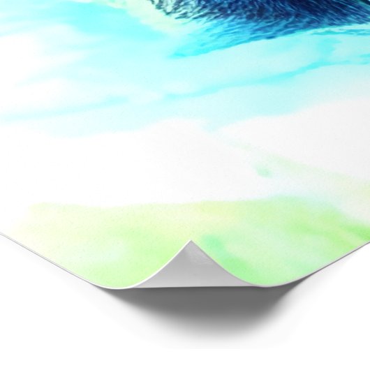 森の中のノルウェーの森林猫 | AI Art ポスター (角)