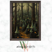 森の中のハロウィーンの魔女ダークゴシック ポスター