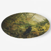 森の中のハンター（H.A. Brendekilde著） ペーパープレート (アングル)