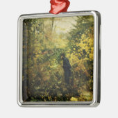 森の中のハンター（H.A. Brendekilde著） メタルオーナメント (左)