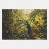 森の中のハンター（H.A. Brendekilde著） ラッピングペーパーシート (正面3)