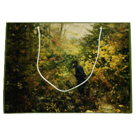 森の中のハンター（H.A. Brendekilde著） ラージペーパーバッグ