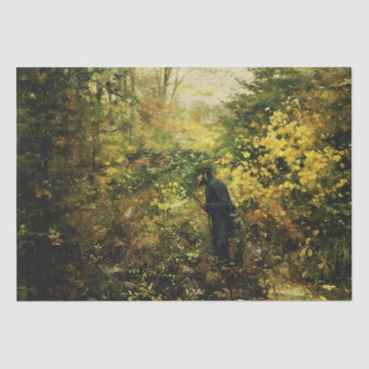 森の中のハンター(H.A. Brendekilde著) 薄葉紙 (正面)