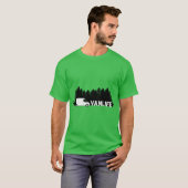森の中のバンライフ ファミリー Tシャツ (正面フル)