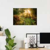 森の中のパス森の自然ウォールポスター ポスター (ホームオフィス)