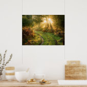 森の中のパス森の自然ウォールポスター ポスター (キッチン)