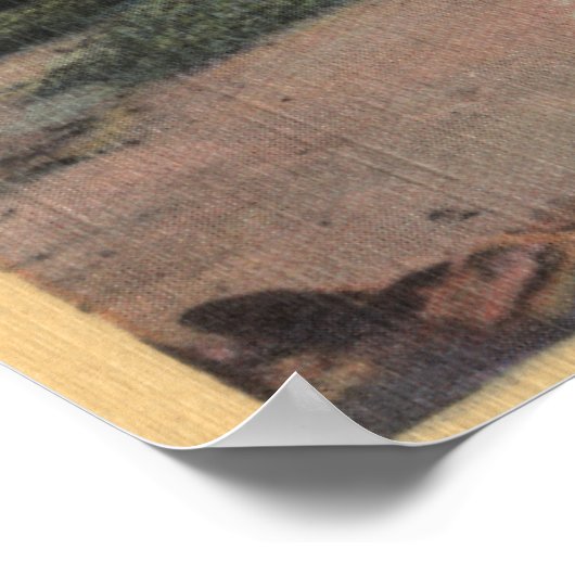 森の中のヒグマ ポスター (角)