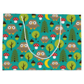 森の中のフクロウ大抱き枕 ラージペーパーバッグ (裏面)