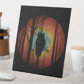 森の中のフクロウ 台座サイン (インサイチュ)