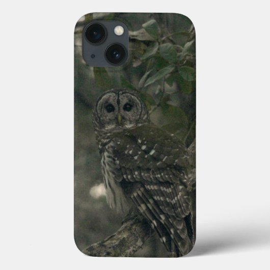 森の中のフクロウIPhoneケース Case-Mate iPhoneケース (裏面)