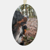 森の中のベルネーゼ山犬 セラミックオーナメント (左)