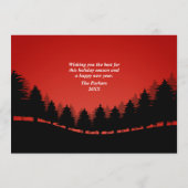 森の中のホリデーズハウスのための新しいホーム 招待状 (裏面)