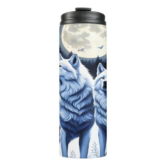 森の中のムーンライ静かトの狼。 タンブラー (正面)