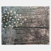 森の中のメリークリスマス フリースブランケット (正面(横))