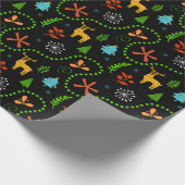 森の中のメリークリスマス |青 ラッピングペーパー (角)