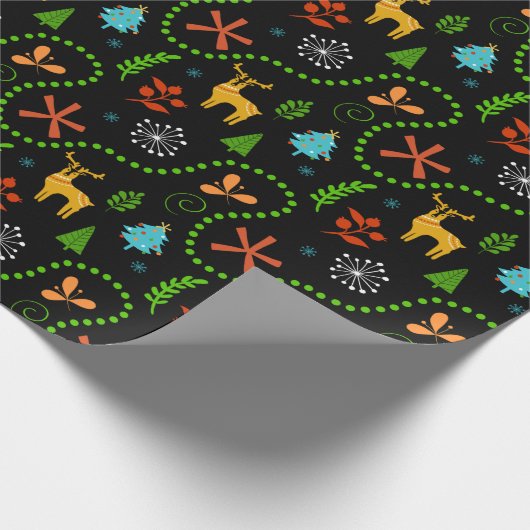 森の中のメリークリスマス |青 ラッピングペーパー (角)