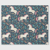 森の中のユニコーン ラッピングペーパー (フラット)