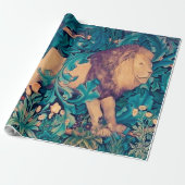 森の中のライオン、ウィリアム・モリス ラッピングペーパー (アンロールド)