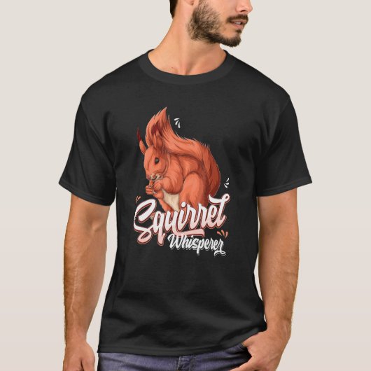 森の中のリスおもしろいルの動物だ Tシャツ (正面)