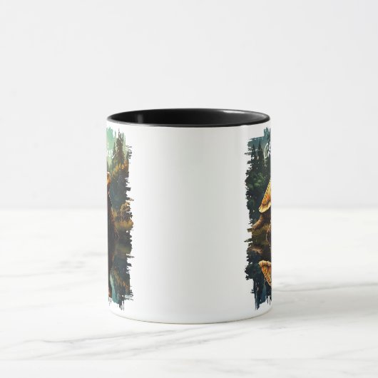 森の中の亀 マグカップ (中央)