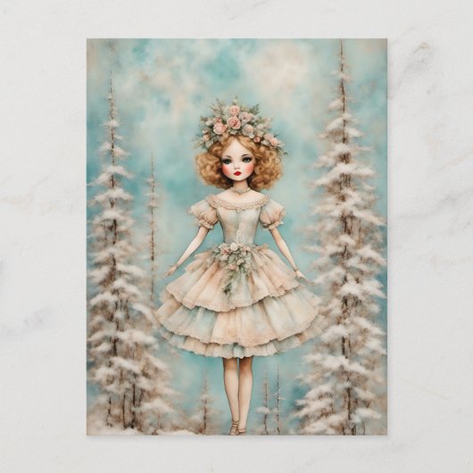 森の中の人形 ポストカード (正面)
