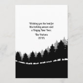 森の中の休日のための新しいホーム移動 招待状 (裏面)