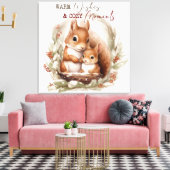 森の中の冬のリスChristms キャンバスプリント (インサイチュ (リビング))