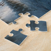 森の中の冬の小屋 ジグソーパズル (側面)