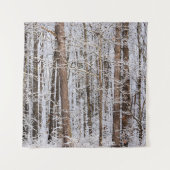 森の中の冬の氷嵐 タペストリー (正面)