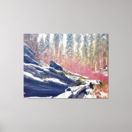 森の中の冬 キャンバスプリント