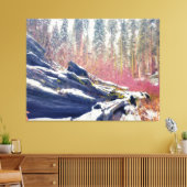 森の中の冬 キャンバスプリント (インサイチュ (リビング))