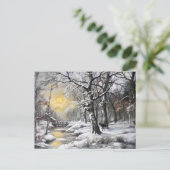 森の中の冬 ポストカード (スタンド正面)