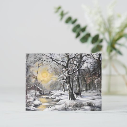 森の中の冬 ポストカード (スタンド正面)