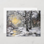 森の中の冬 ポストカード (正面/裏面)