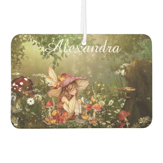 森の中の可愛いキノコの妖精 カーエアーフレッシュナー (正面)