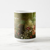 森の中の可愛いキノコの妖精 コーヒーマグカップ (中央)