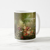 森の中の可愛いキノコの妖精 コーヒーマグカップ (正面右)