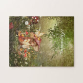 森の中の可愛いキノコの妖精 ジグソーパズル (横)