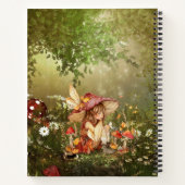森の中の可愛いキノコの妖精 ノートブック (裏面)
