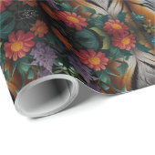 森の中の可愛いタイガー ラッピングペーパー (ロールコーナー)