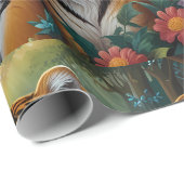 森の中の可愛いタイガー ラッピングペーパー (ロールコーナー)