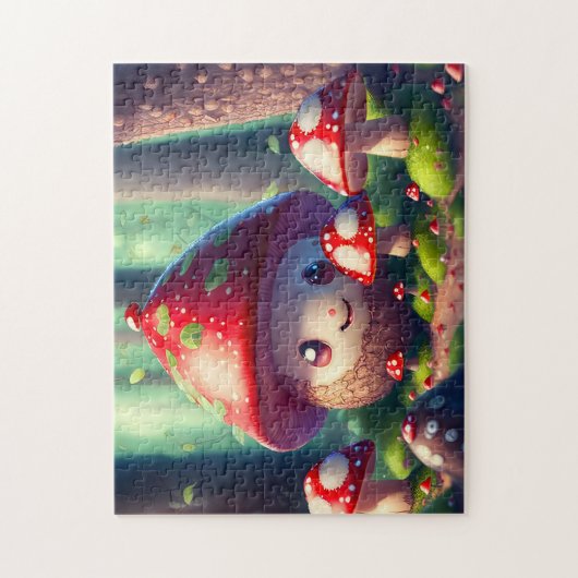 森の中の可愛いトートゥール – 幸運を祈る ジグソーパズル (縦)