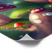 森の中の可愛いトートゥール – 幸運を祈る ポスター (角)