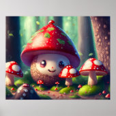 森の中の可愛いトートゥール – 幸運を祈る ポスター (正面)