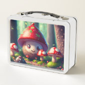 森の中の可愛いトートゥール – 幸運を祈る メタルランチボックス (裏面)