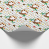 森の中の可愛いバニー ラッピングペーパー (角)