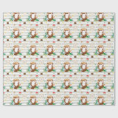 森の中の可愛いバニー ラッピングペーパー (フラット)