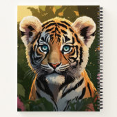 森の中の可愛いベンガルタイガーカッブ ノートブック (裏面)