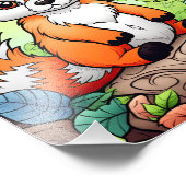 森の中の可愛い子供へ動物 フォトプリント            (角)