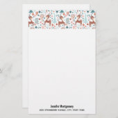 森の中の可愛い鹿お洒落のクリスマス (正面/裏面)